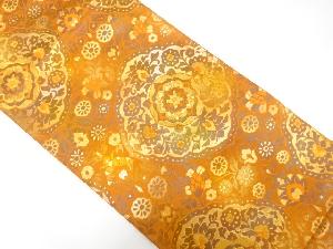 花更紗模様織り出し　袋帯